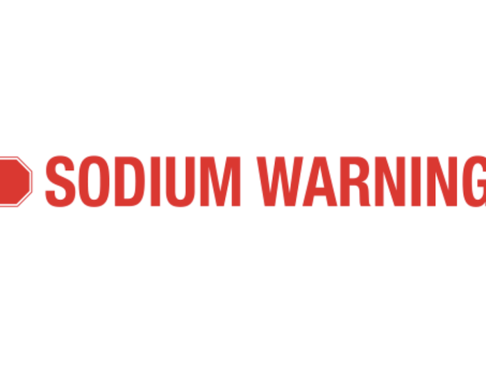 Sodium warning label